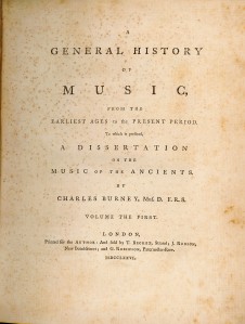 Burney's history of music